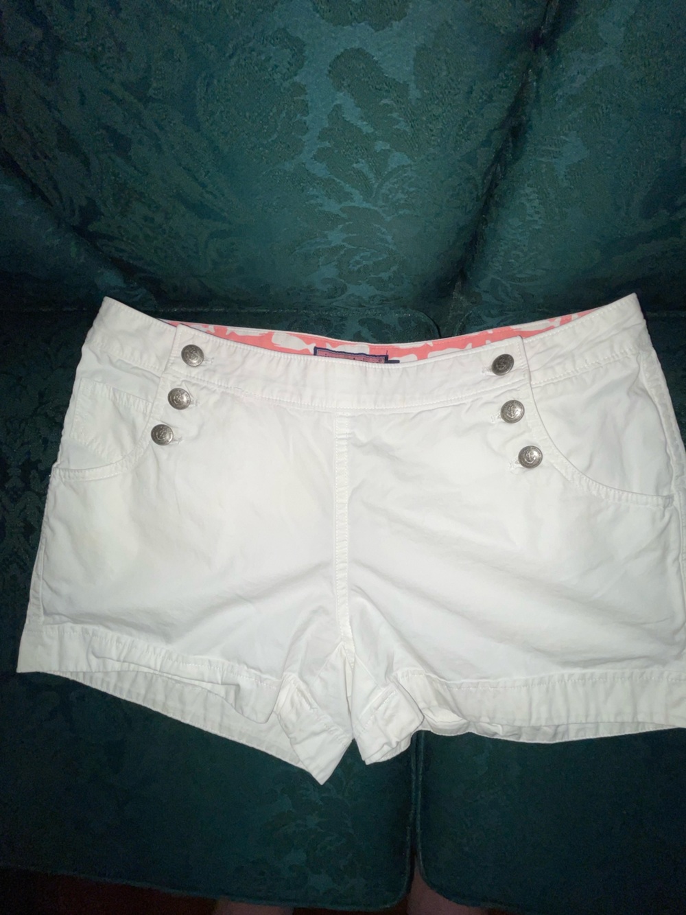 Vineyard Vines White Women's Button-Front Cotton Shorts